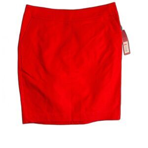 Merona Orange Red Pencil Skirt Size 4 NWT